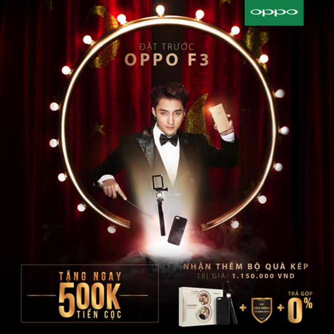 Lượng đặt hàng OPPO F3 tăng gấp đôi khi tặng 500.000 đồng
