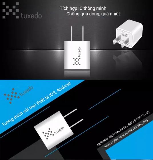 sạc Tuxedo A100 (1A)