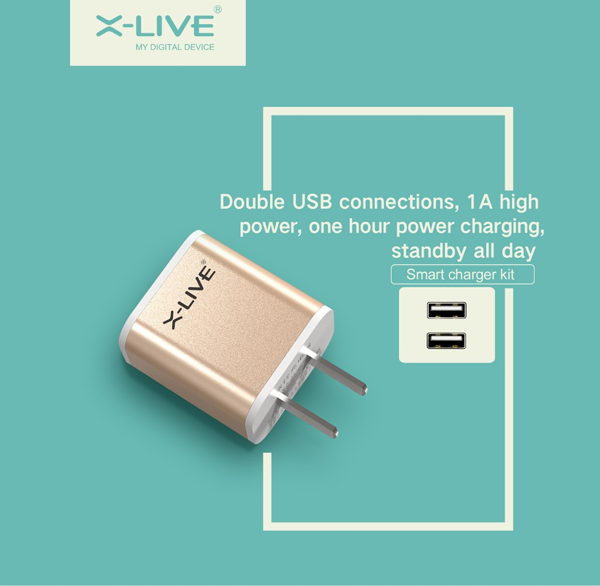 sạc X-Live Smart A9 (2 cổng USB, 2.1A)