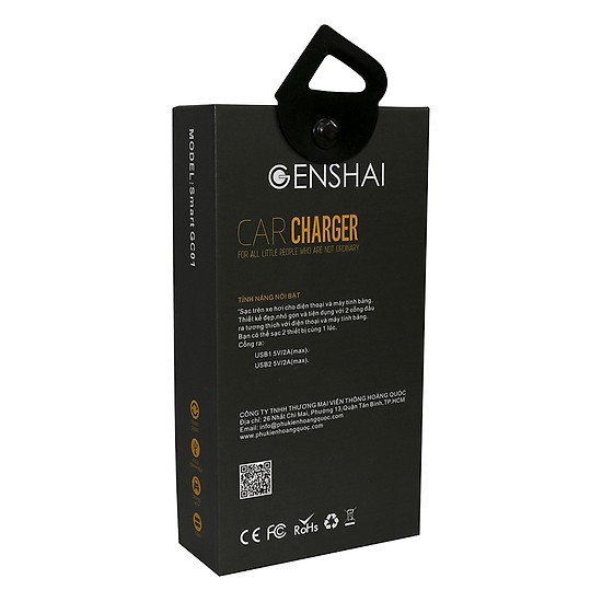 Sạc xe hơi Genshai Smart GC-01 (2.1A)