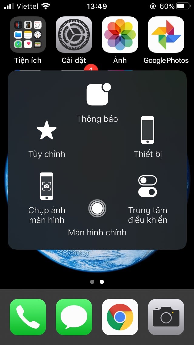 Hướng dẫn sử dụng phím Home Ảo trên iPhone