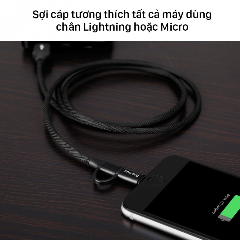 Baseus cable Yiven 2in1 Micro/Lightning