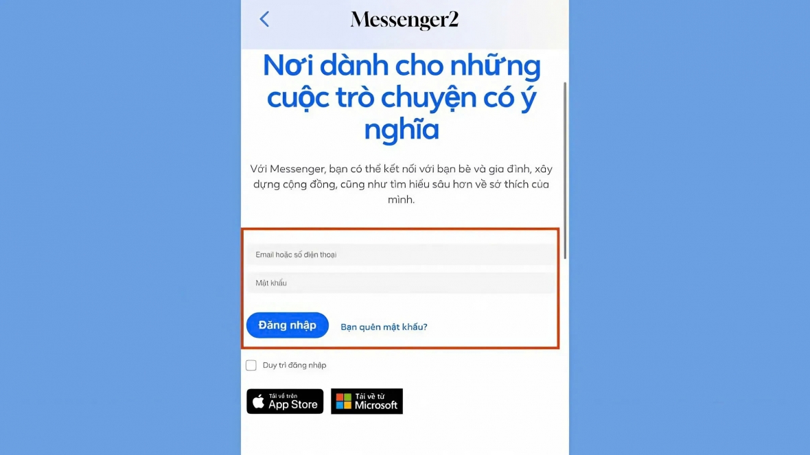 Đăng nhập tài khoản thứ hai