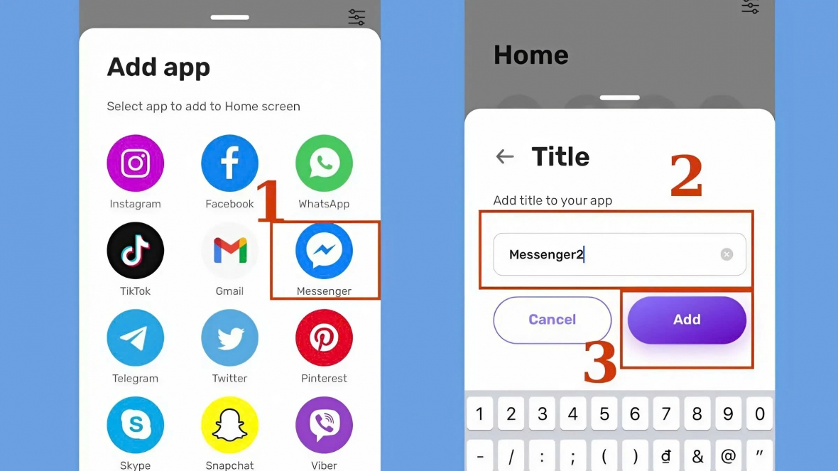 Chọn ứng dụng Messenger