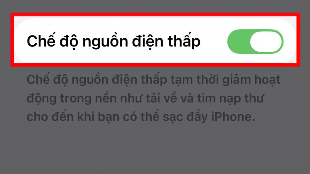 Bật công tắc để kích hoạt