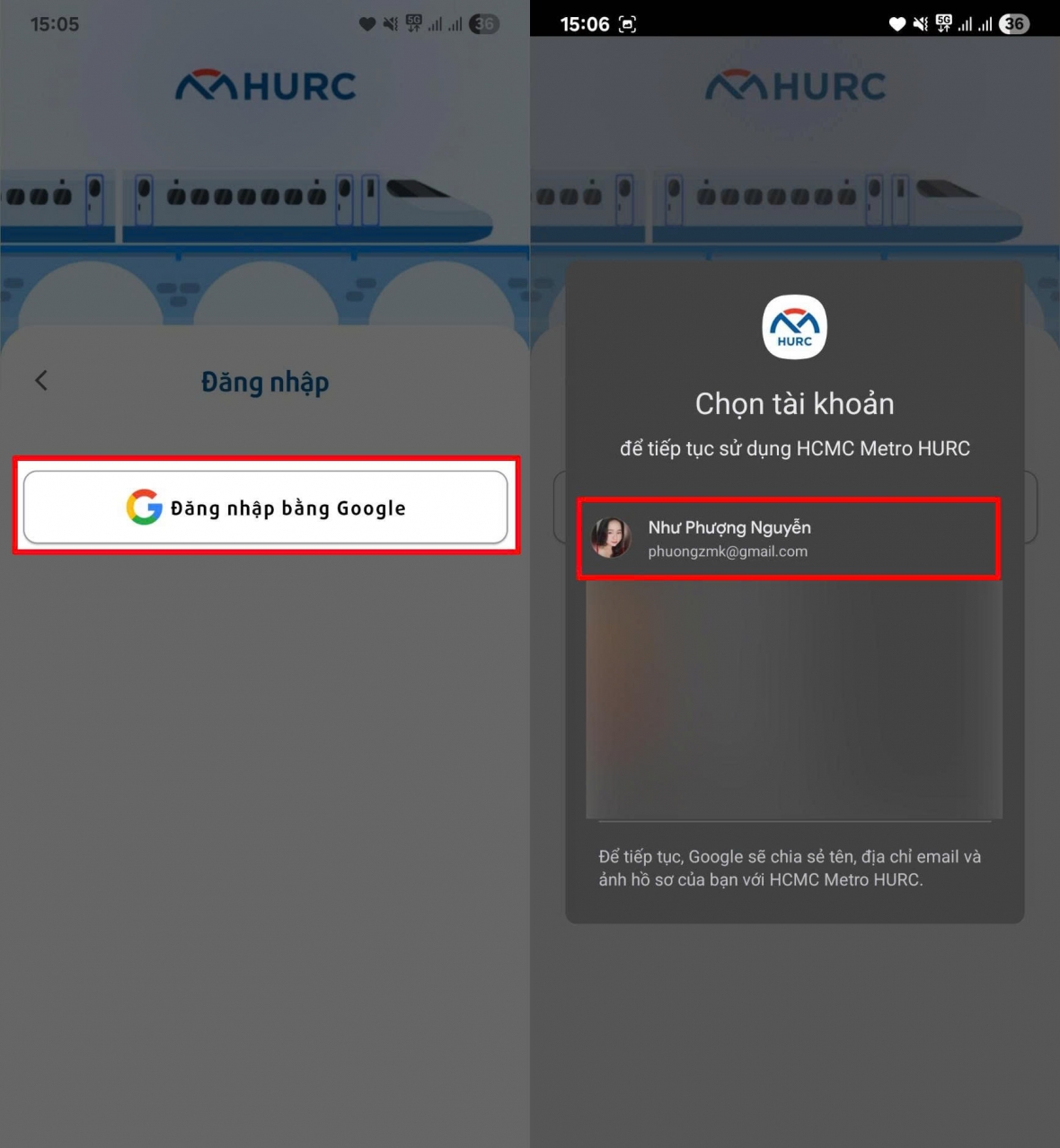 Mở ứng dụng HCMC Metro trên điện thoại