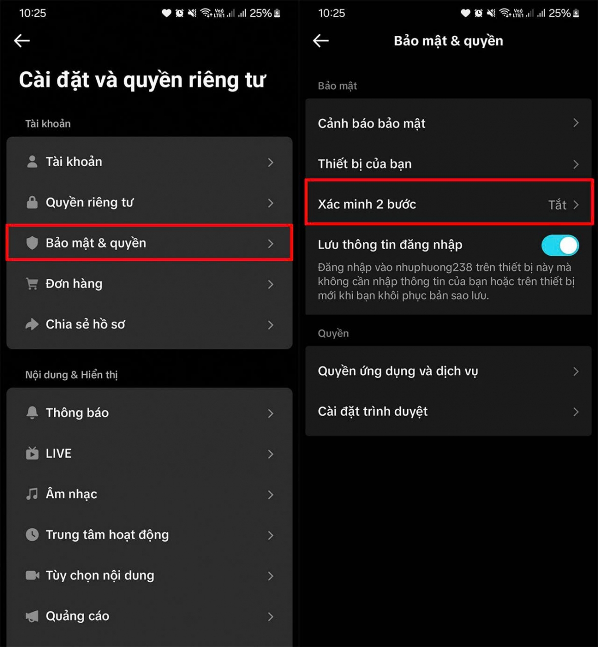 Bảo mật và quyền