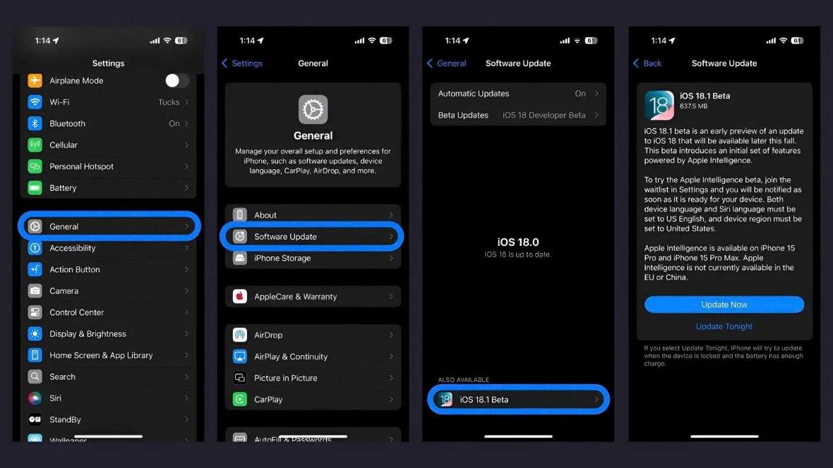 Cách Kích Hoạt Apple Intelligence Sau Khi Cài Đặt