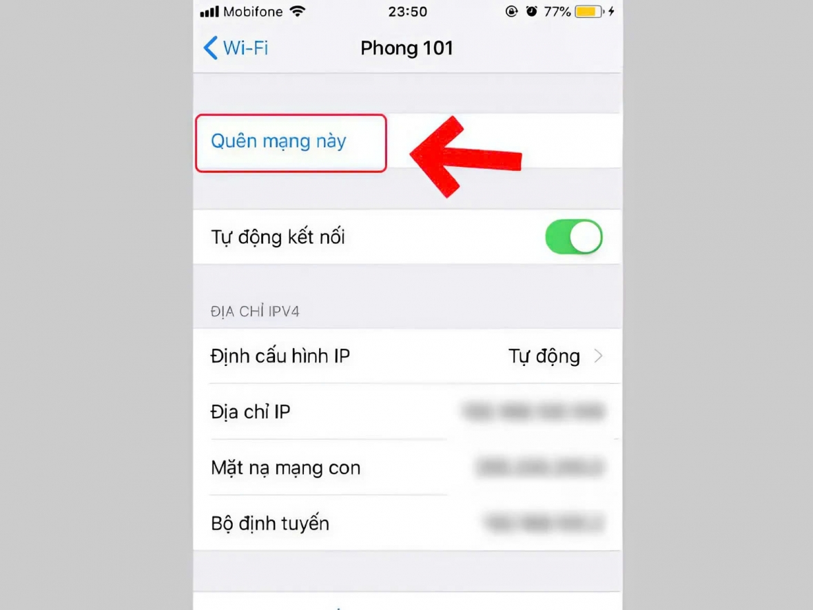 Sau khi hoàn tất, hãy tham gia lại mạng và nhập mật khẩu