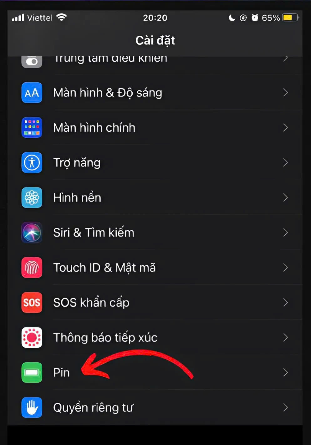Vào Cài đặt ></picture></div> Pin > Tình trạng pin