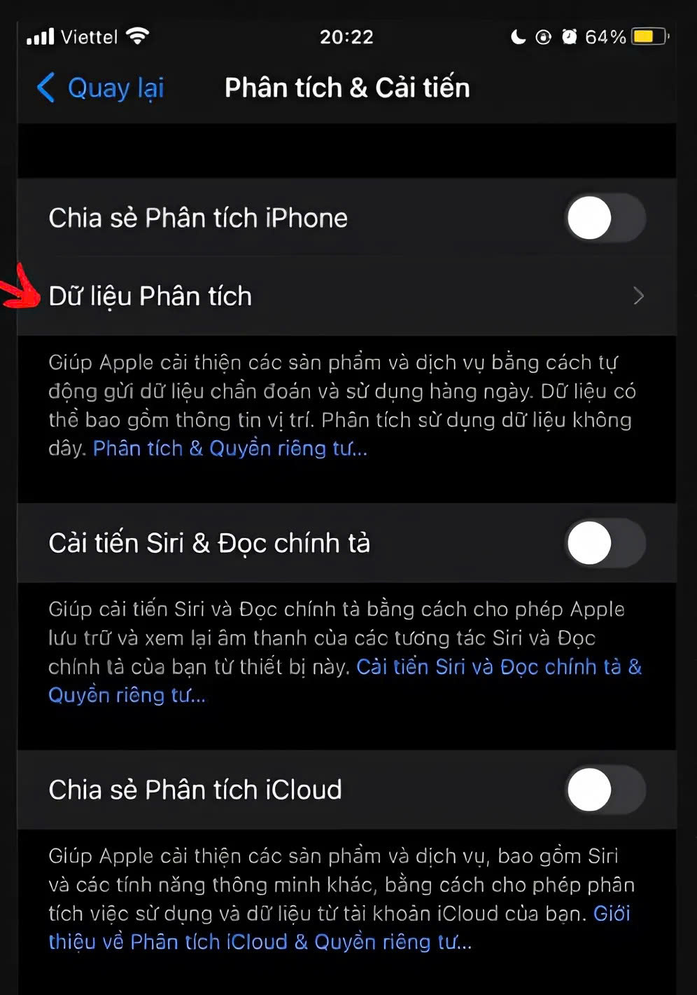 Dữ liệu phân tích