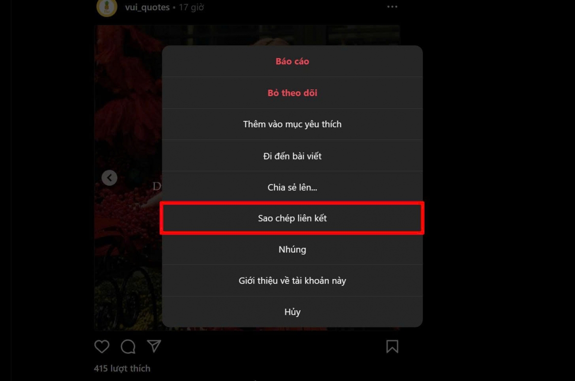 Sao chép liên kết