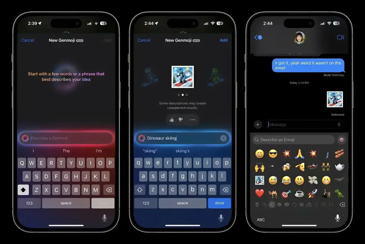 Nhập mô tả cho Genmoji mới của bạn
