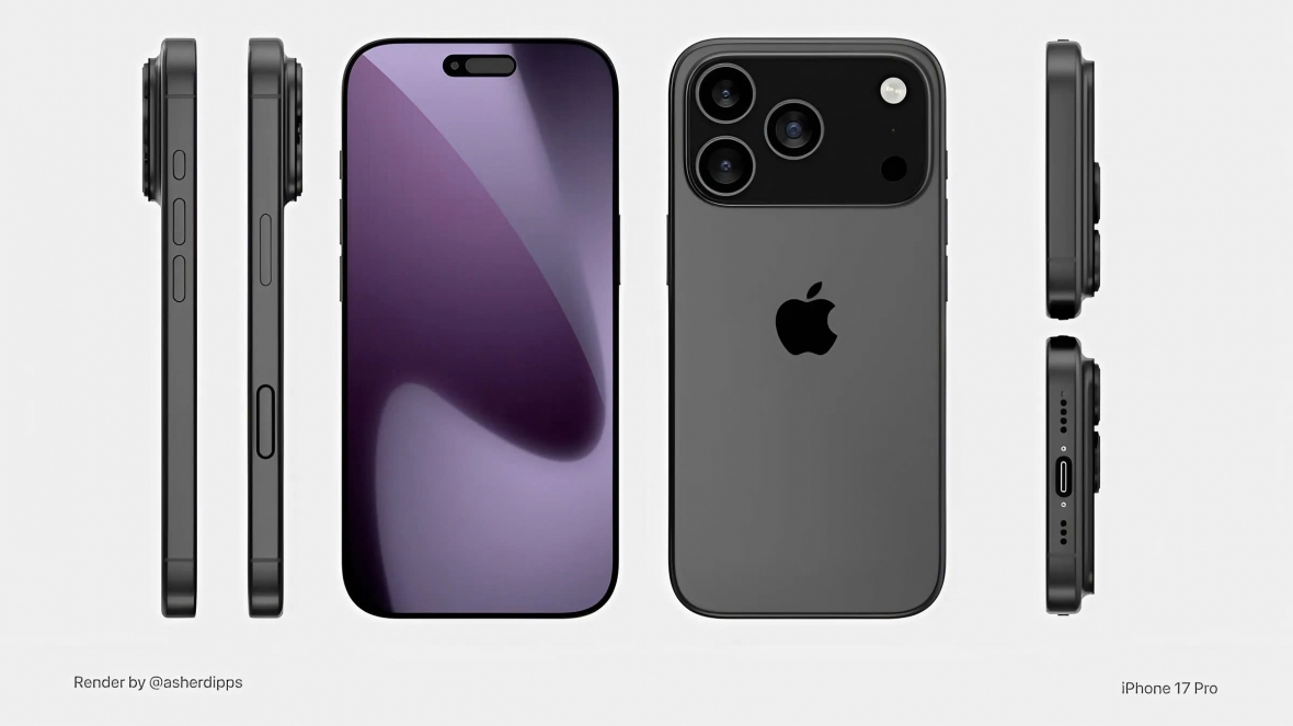 Bản dựng iPhone 17 Pro @asherdipps trên X