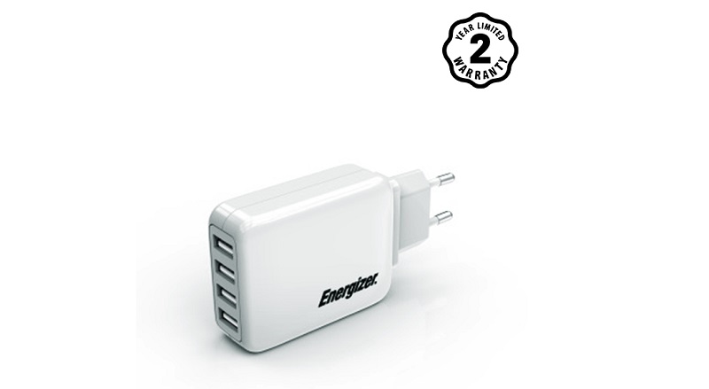sạc Energizer 4 cổng USB USA4BEUCWH5 4.2A 20W