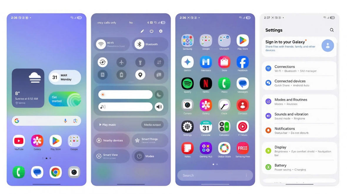 Galaxy A36 5G chạy Android 15 cùng giao diện One UI 7 mới nhất