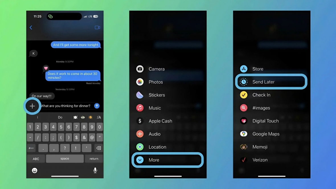 Cách lên lịch gửi tin nhắn sau trong iOS 18