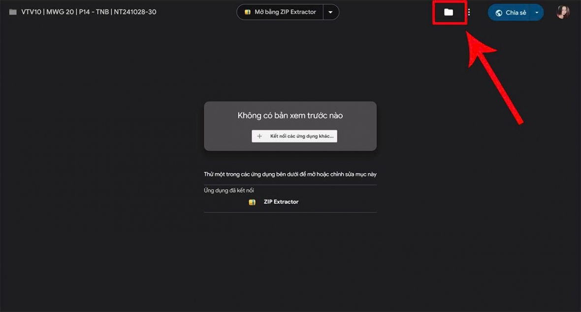 Mở liên kết Google Drive