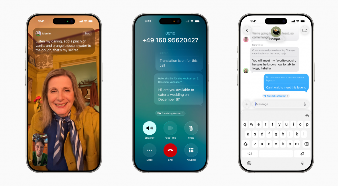 Dịch trực tiếp khi gọi, nhắn tin, FaceTime