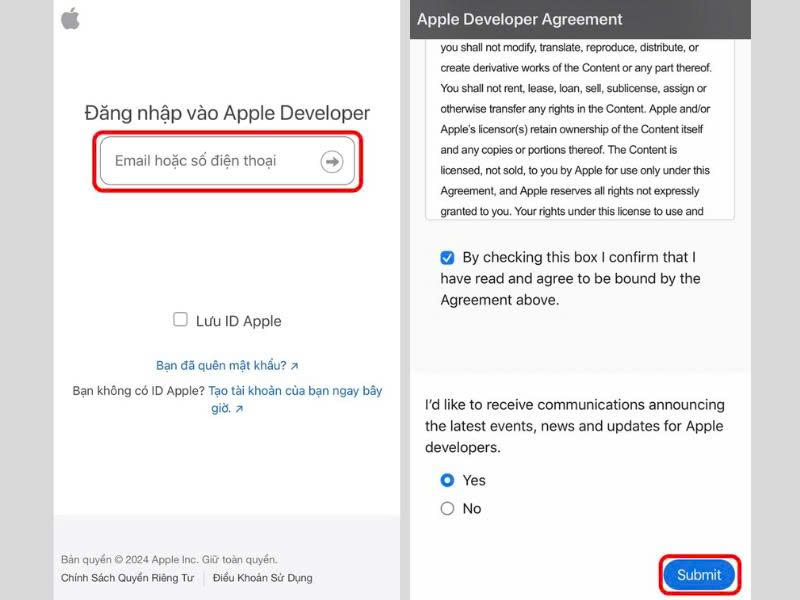 Đăng ký chương trình thử nghiệm phần mềm Apple
