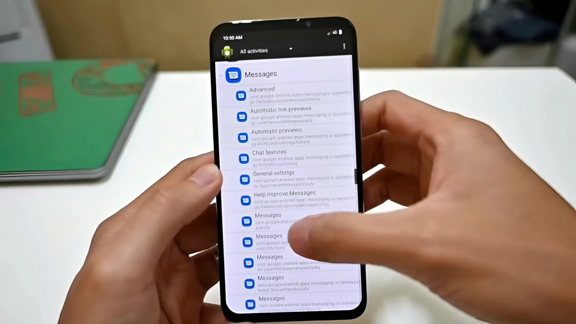 Truy cập thiết lập RCS ẩn