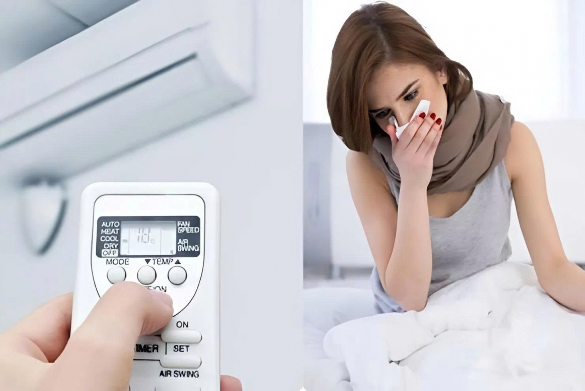 Tránh luồng khí lạnh thổi trực tiếp vào người