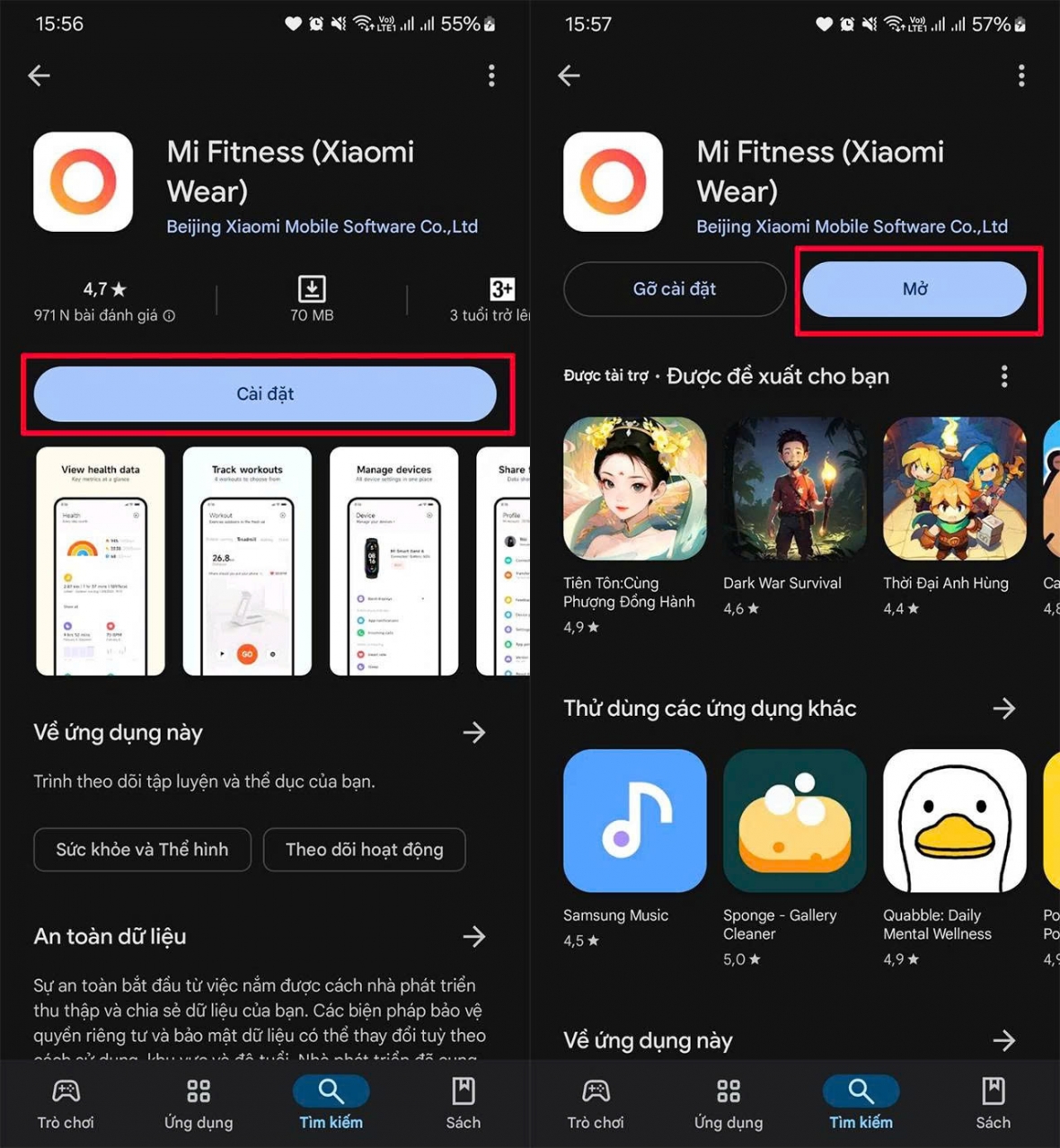 Tải ứng dụng Mi Fitness