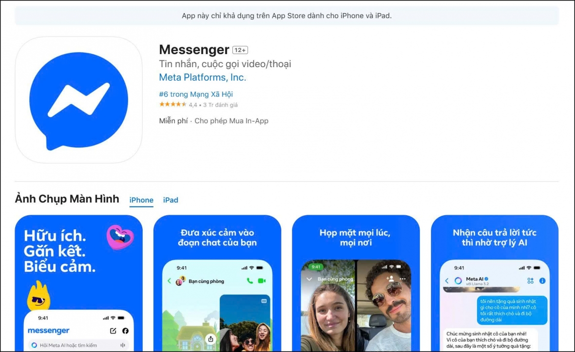 Cập Nhật Ứng Dụng Messenger