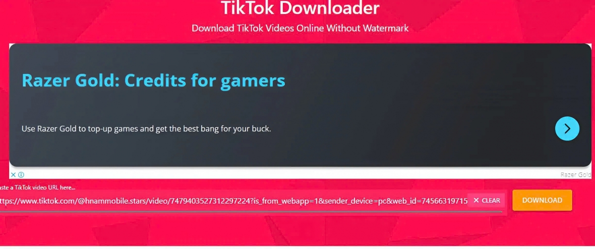 Dán link vào MusicallyDown