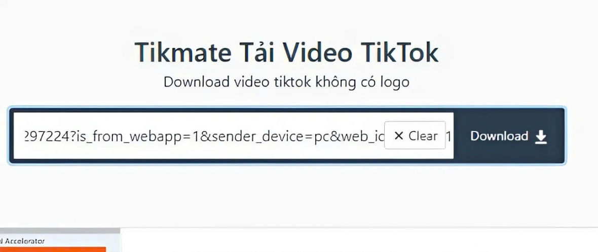 Dán link vào TikMate