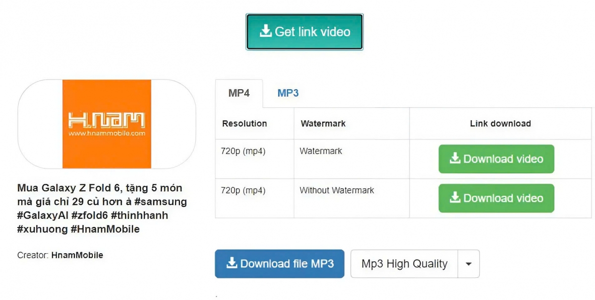 Tải video tại X2Convert