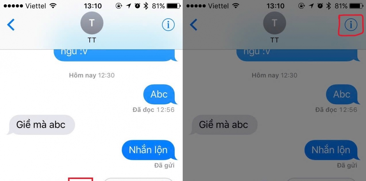 Truy cập cuộc trò chuyện cần điều chỉnh
