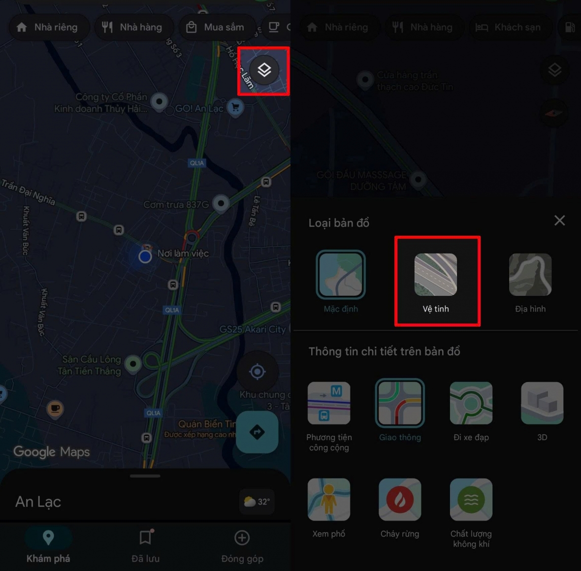 Mở ứng dụng Google Maps
