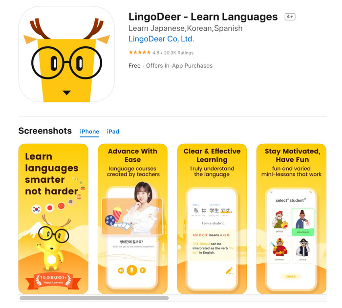 App học tiếng Hàn online Lingodeer 