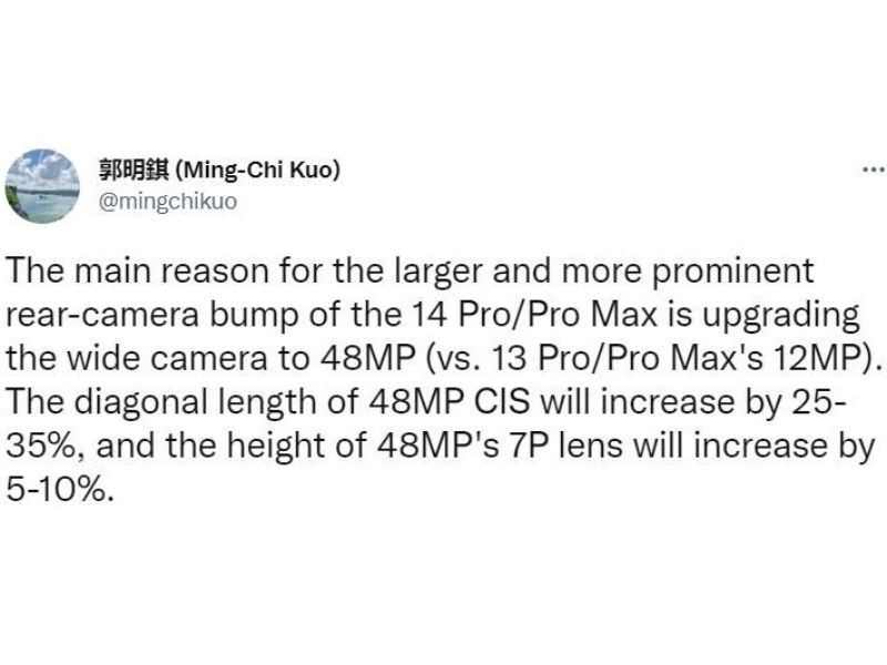 Vì sao cảm biến 48MP ở cụm camera của iPhone 14 Pro và Pro Max lớn hơn so với phiên bản trước?