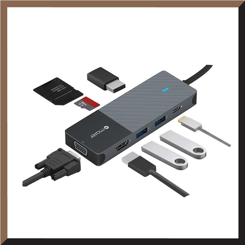 hnammobile - Bộ Chia Cổng Mazer USB-C Multimedia 8in1 (UC2MULTI7005) - 2