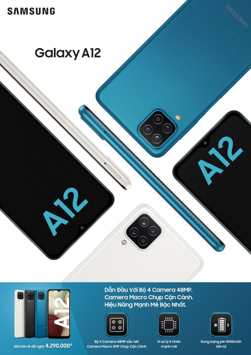 Với thiết kế hiện đại, tính năng vượt trội cùng mức giá hợp lý, các chiếc điện thoại này đang làm mưa làm gió trên thị trường. Hãy sở hữu ngay Samsung Galaxy A12 hoặc A02s để cùng trải nghiệm những tính năng độc đáo và tinh tế nhất của Samsung.