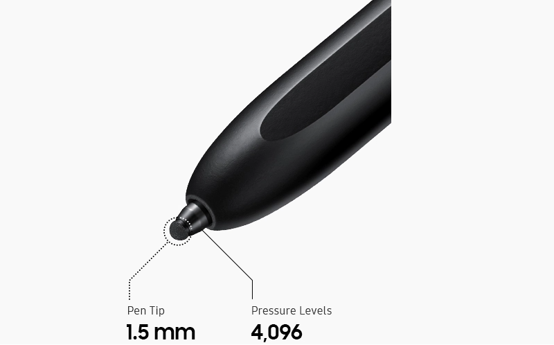 Đầu bút S Pen Fold Edition mỏng chỉ 1.5mm so với S Pen Pro