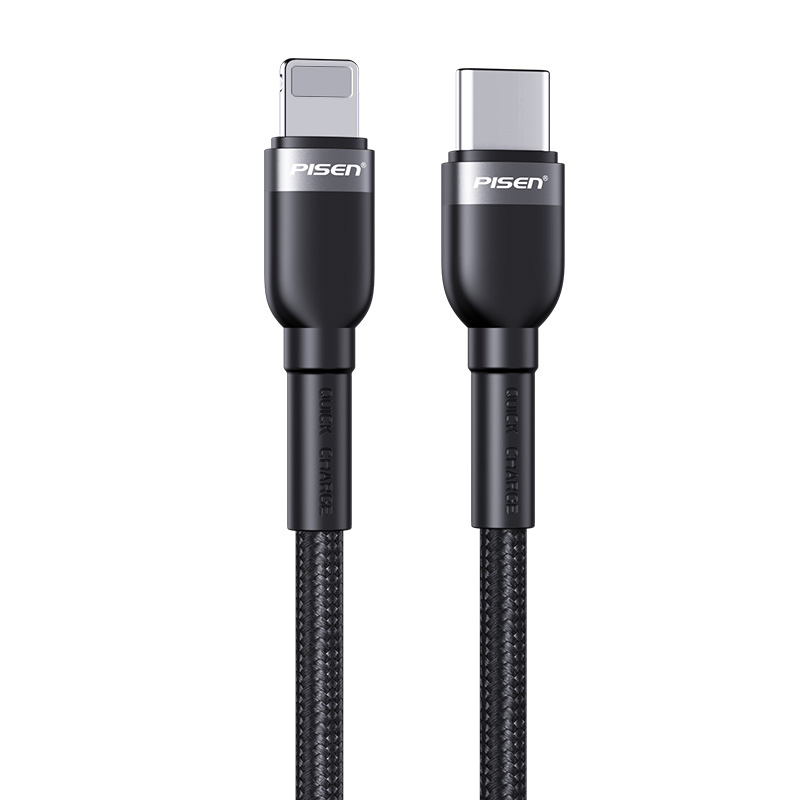 Cáp Pisen USB-C to Lightning Quick Braided 3A 1000mm (XD-CLPD05-1000) có 2 đầu nối USB-C to Lightning tiện dụng