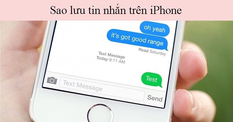 sao lưu tin nhắn iphone