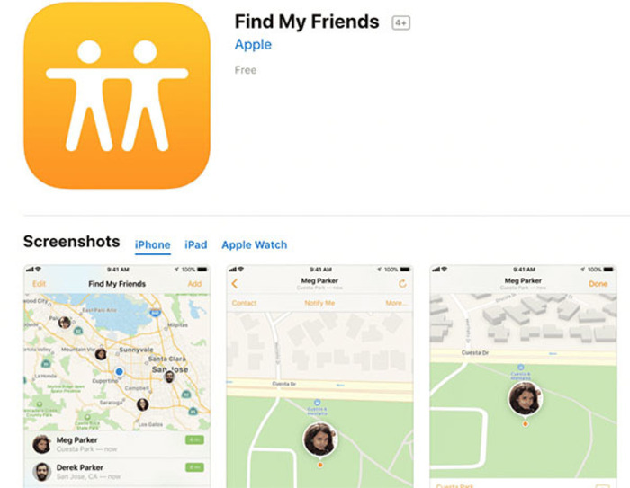 Ứng dụng Find My Friends