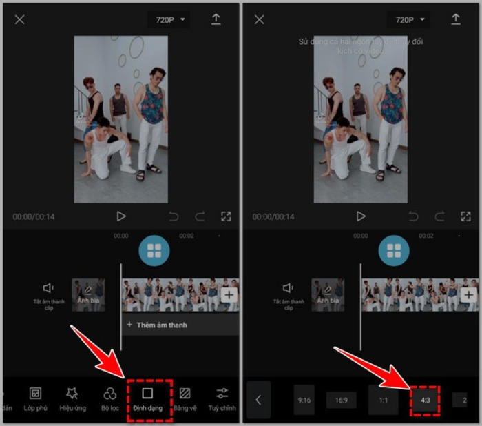 Hướng dẫn phân chia định dạng tỷ lệ khung hình trong Capcut