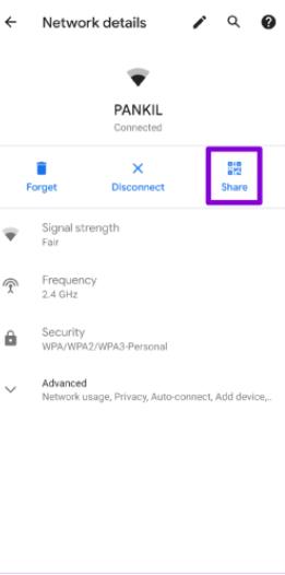Xem và chia sẻ mật khẩu Wi-Fi trên điện thoại chạy Android gốc