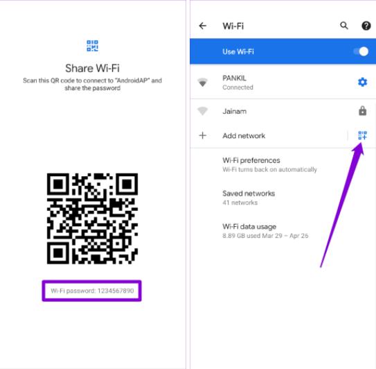 Xem và chia sẻ mật khẩu Wi-Fi trên điện thoại chạy Android gốc
