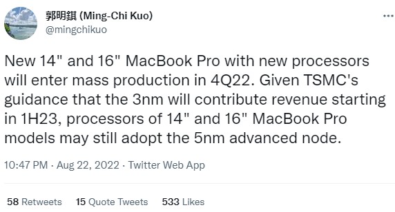 MacBook Pro 14 inch và 16 inch mới sẽ được sản xuất trong năm nay