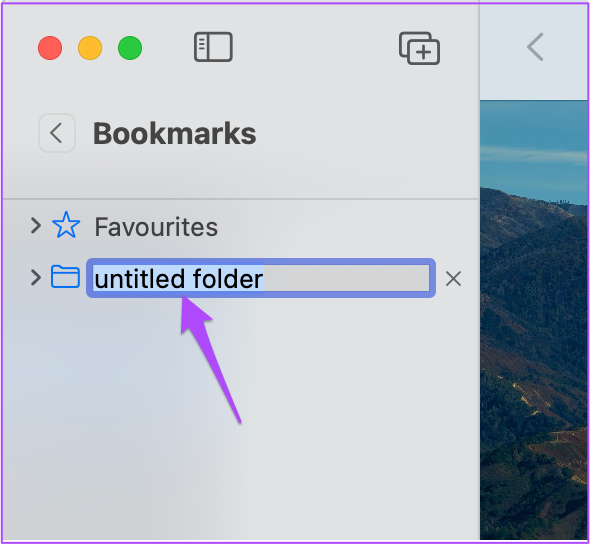 Thêm thư mục dấu trang trong Safari trên Mac