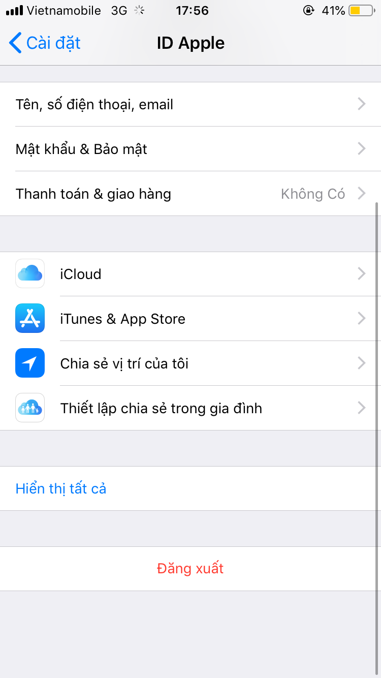 bạn chọn “iCloud”