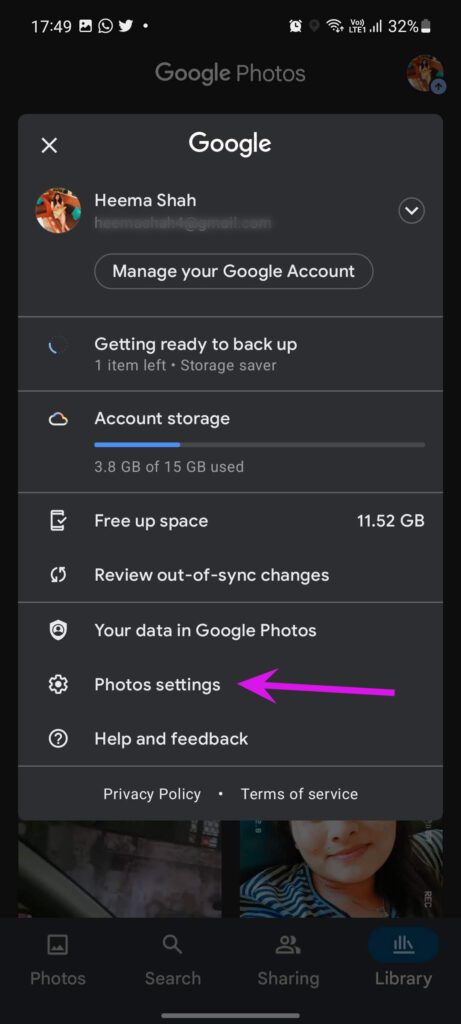 Đồng bộ hóa ảnh với OneDrive và Google Photos