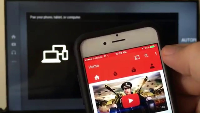 Kết nối iPhone với tivi Samsung qua ứng dụng Youtube