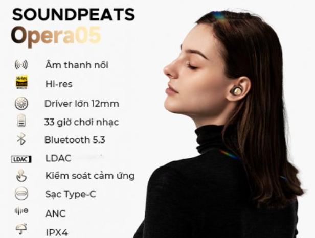 Tai Nghe Bluetooth SoundPeats Opera 05 - Hướng đến tín đồ âm thanh với mức giá hợp lý 